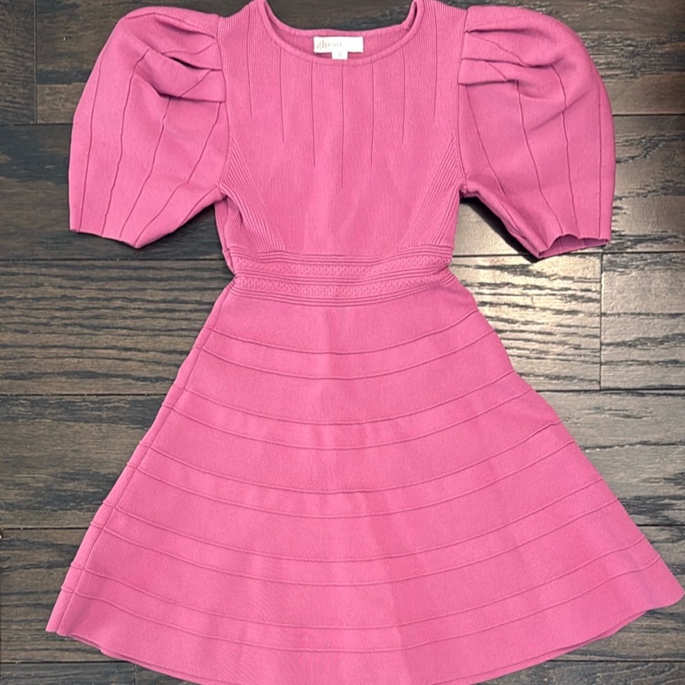 Girls Pink Puff Sleeve Dress by gb Girls